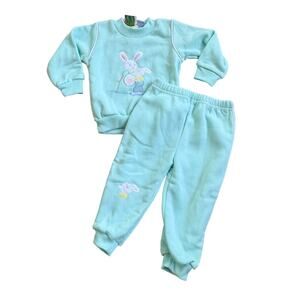 Vtg Pride n Joy Vtg Easter Bunny 2 piece Sweat suit 18m
